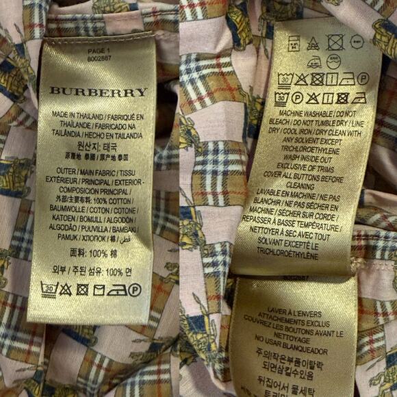 NWOT Burberry Addy Check Cotton Shirt Dress 👗 - Size 4 - Picture 7 of 10